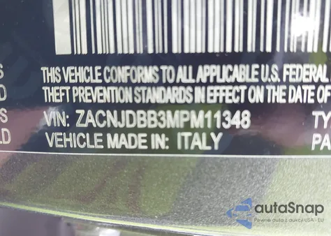 2021 Jeep Renegade Latitude 4X4 из США, поврежденный, VIN ZACNJDBB3MPM11348